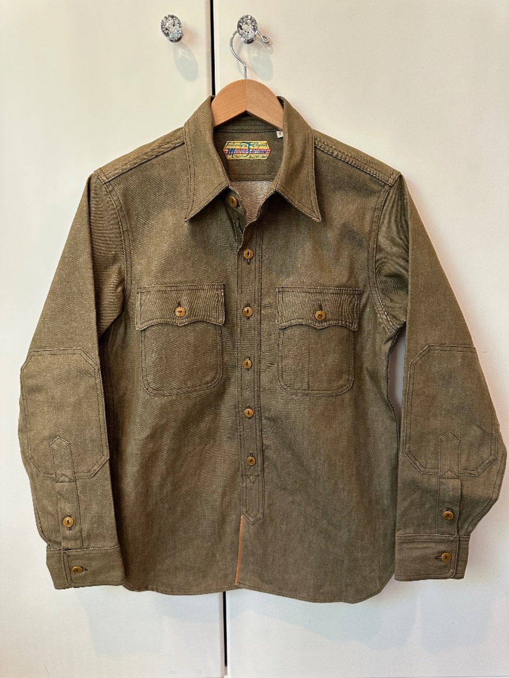 Mister Freedom Men’s Military Utility Work Shirt Olive Size M
